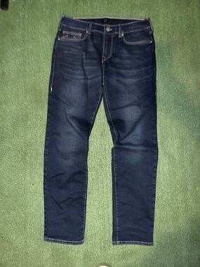 True Religion Dark Blue Slim Straight Jeans